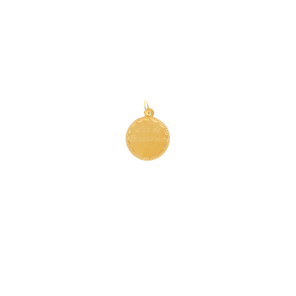 Medalha "Lça de Baptismo" em Ouro 19kl (1.4cm)