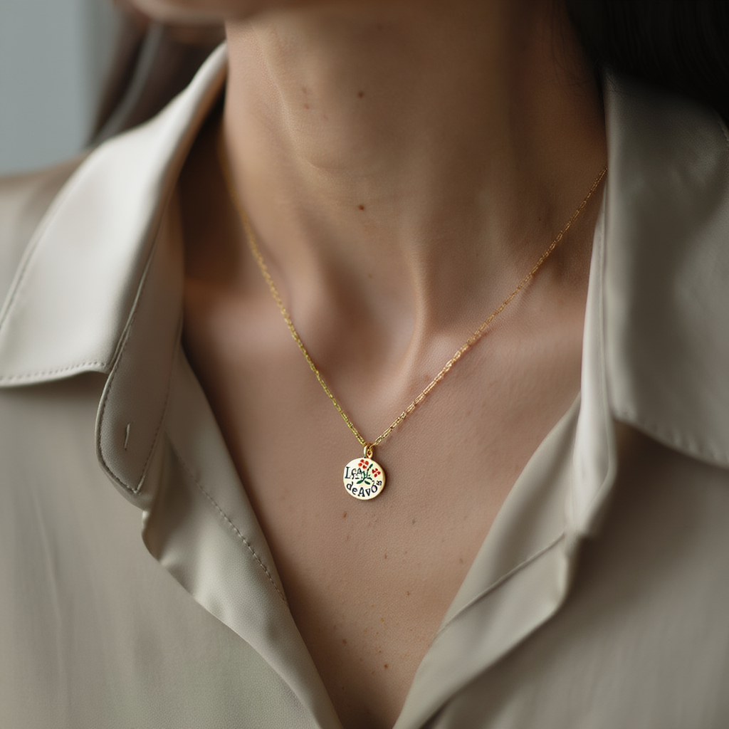 Medalla "Lana de los Abuelos" en Oro de 19k (1,6 cm)