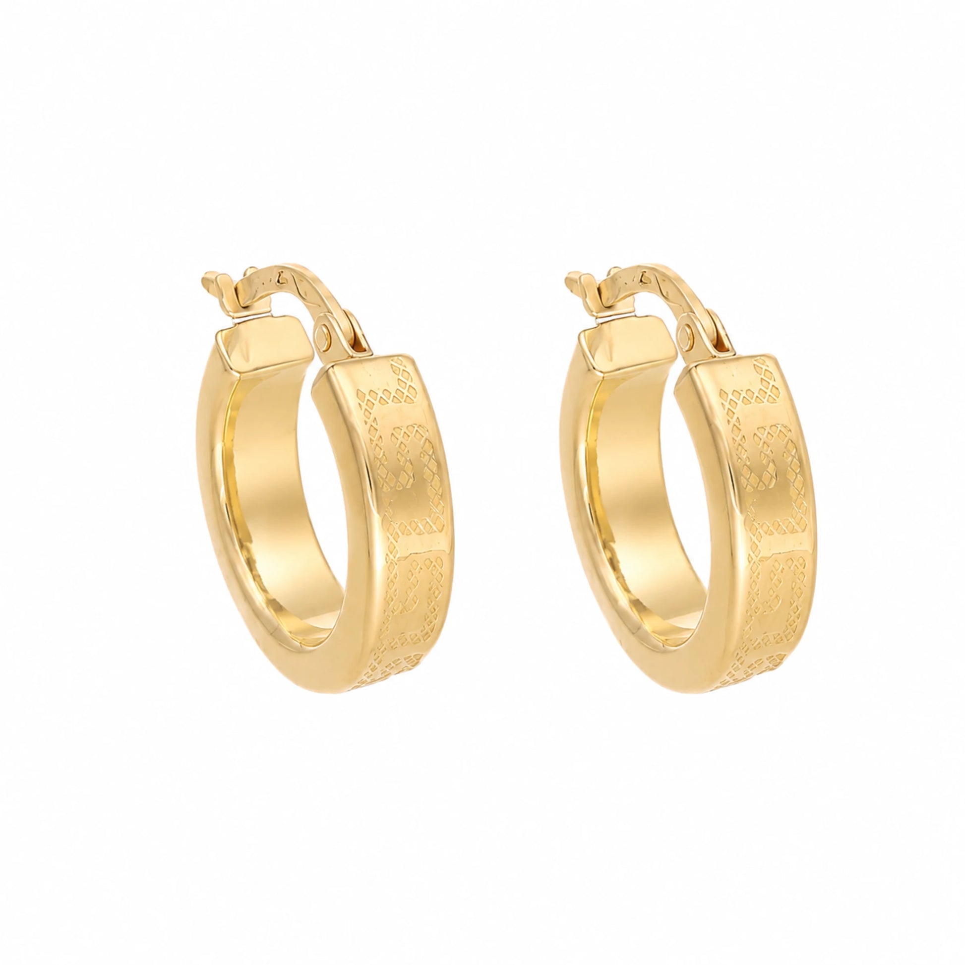 Argolas com Relevo em Ouro 19kl