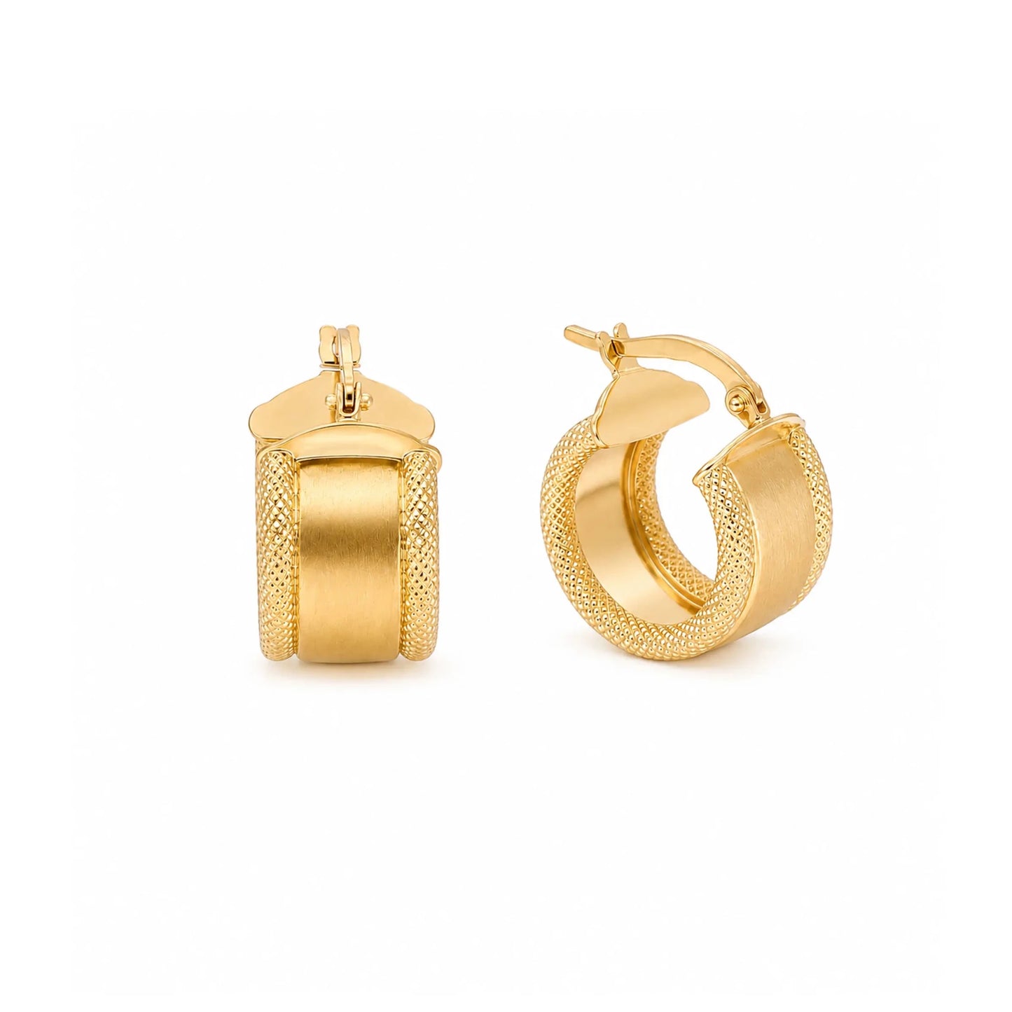Argolas Pontilhadas em Ouro 19kl (1.43cm) - Loja do Ouro