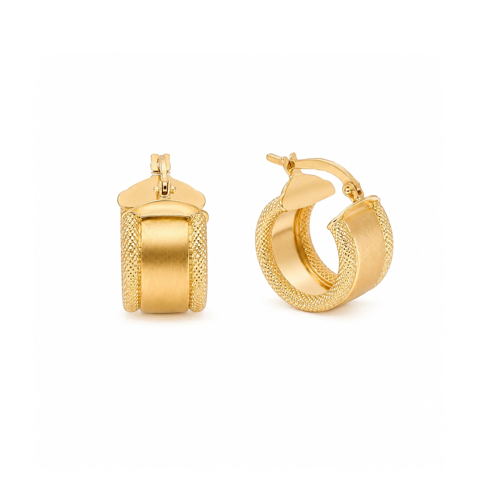 Argolas Pontilhadas em Ouro 19kl (1.43cm) - Loja do Ouro