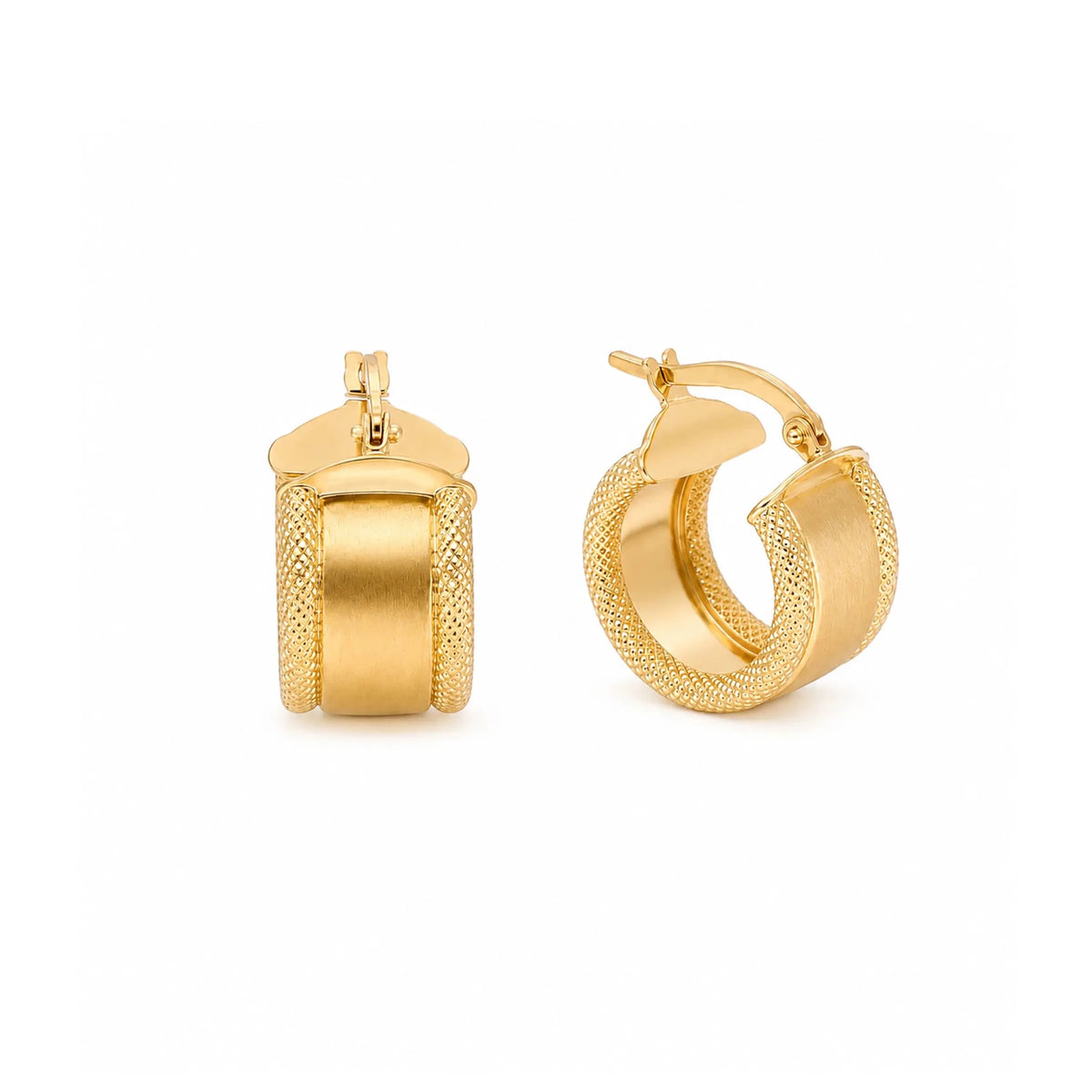 Argolas Pontilhadas em Ouro 19kl (1.43cm) - Loja do Ouro