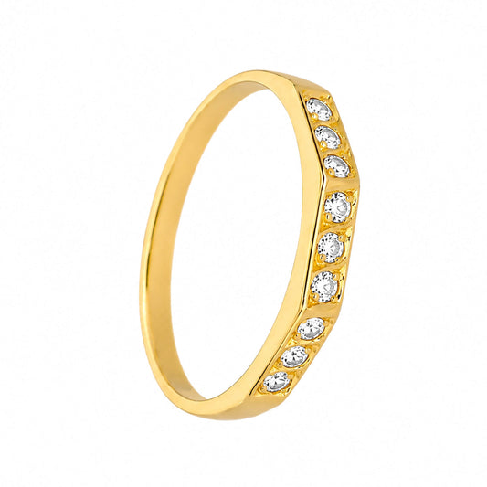 Anel em Ouro 19kl com Diamantes (T15)