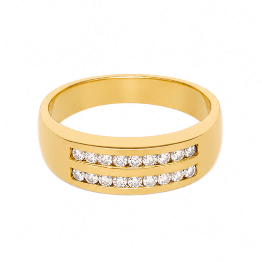 Anel em Ouro 19kl com Diamantes (T13)