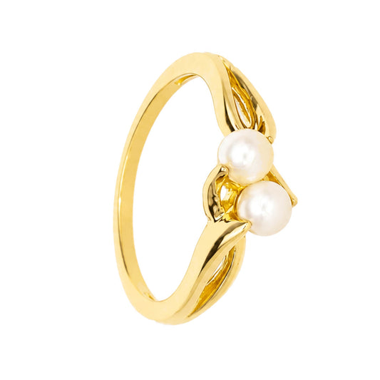 Anel em Ouro 19kl com Pérolas (T13)