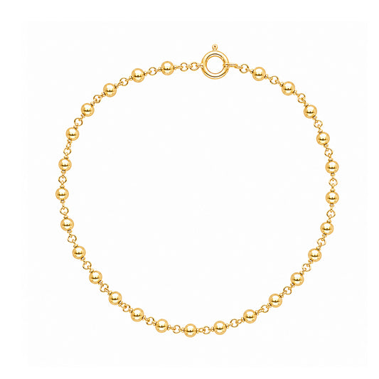 Pulseira em Ouro 19kl com Esferas (19.5cm)