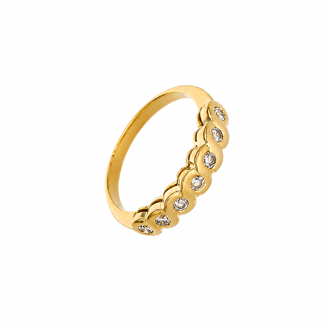 anel ouro diamantes
