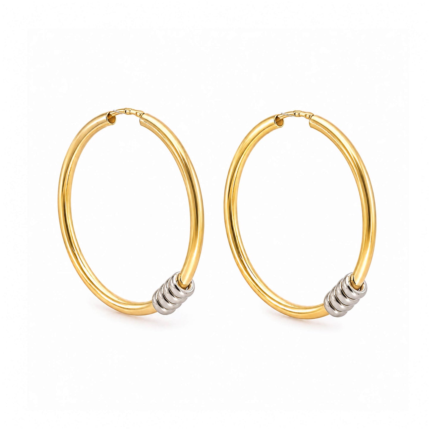 Argolas Bicolor em Ouro 19kl (3.6cm)