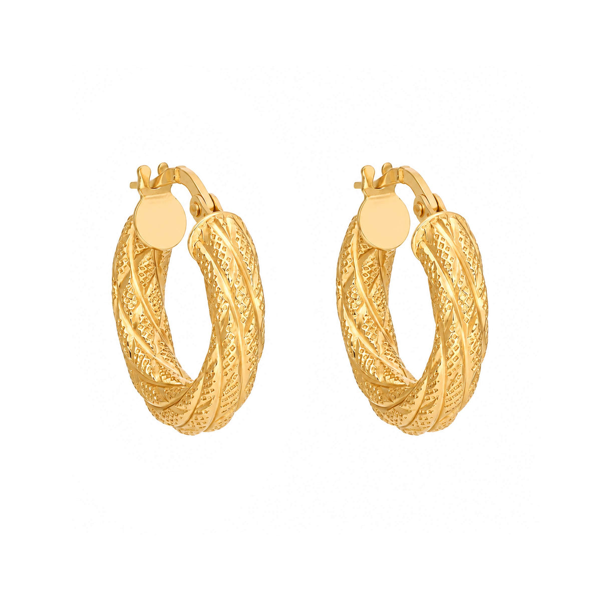 Argolas Lapidadas em Ouro 19kl (1.75cm)