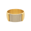 Anel Bicolor em Aço Dourado (T24)