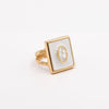 Anel Prata Dourada White & White Vaticano
