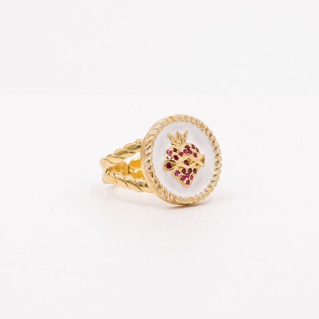 Anel Prata Royal Vaticano White