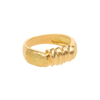 Anel em Ouro 19kl com Efeito Martelado (T15) 