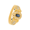Anel em Ouro com Safiras e Diamantes (T28)