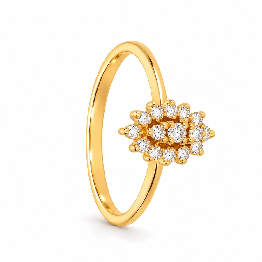 Anel em Ouro 19kl com Diamantes (T16)