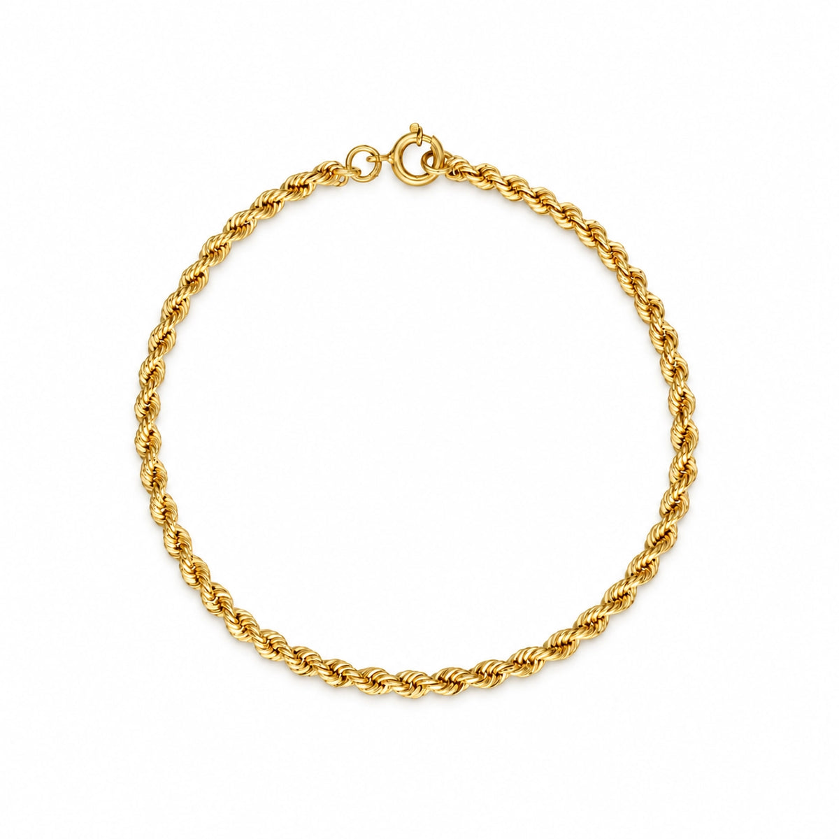 Pulseira Malha Corda em Ouro 19kl (18.5cm)