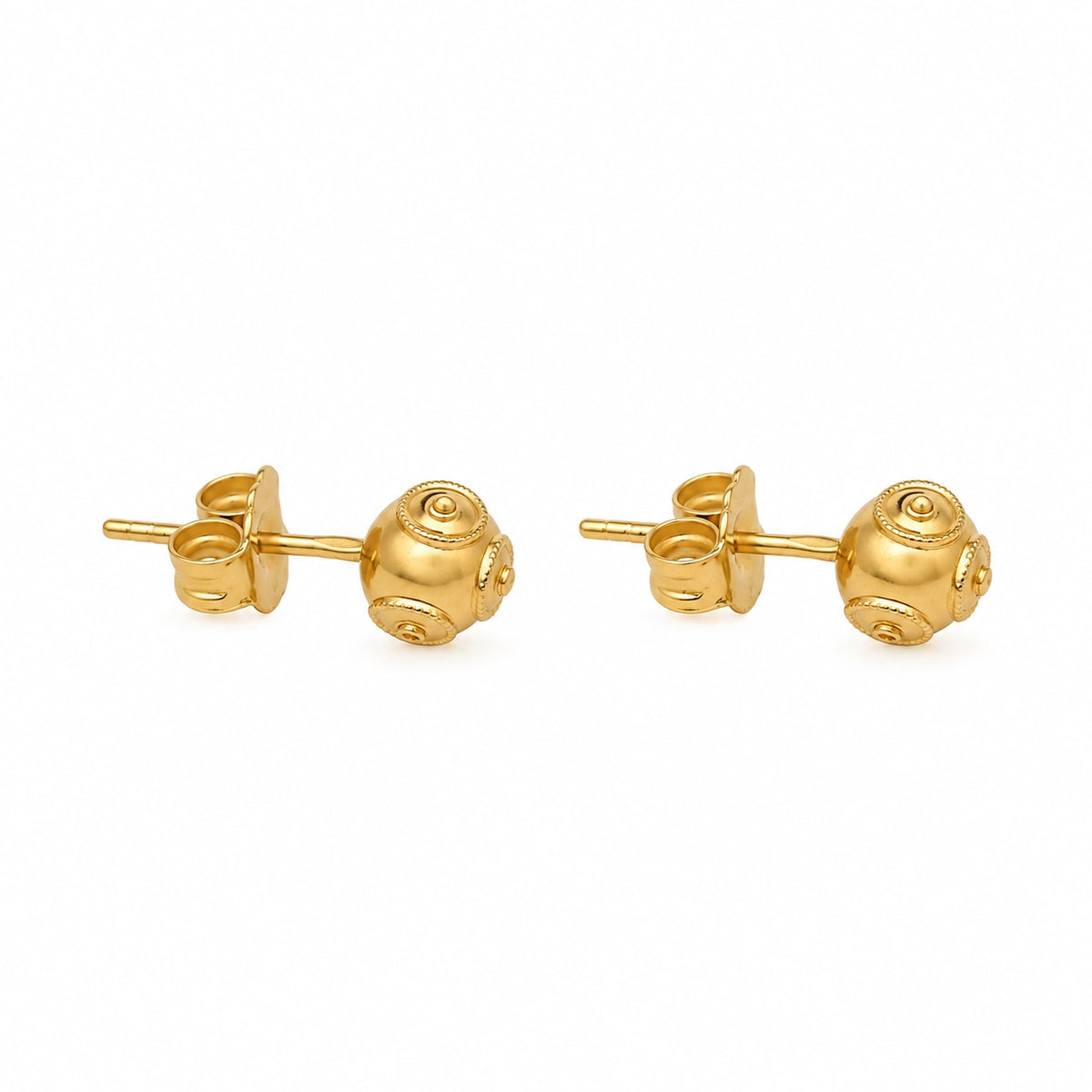 Brincos Contas de Viana em Ouro 19kl (0.55cm)