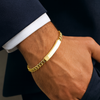 Pulseira Horus em Aço Dourado com Chapa