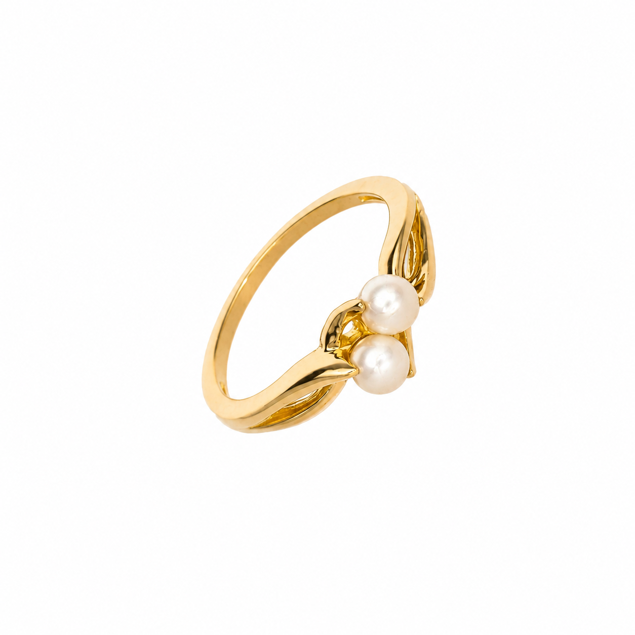 Anel em Ouro 19kl com Pérolas (T13)