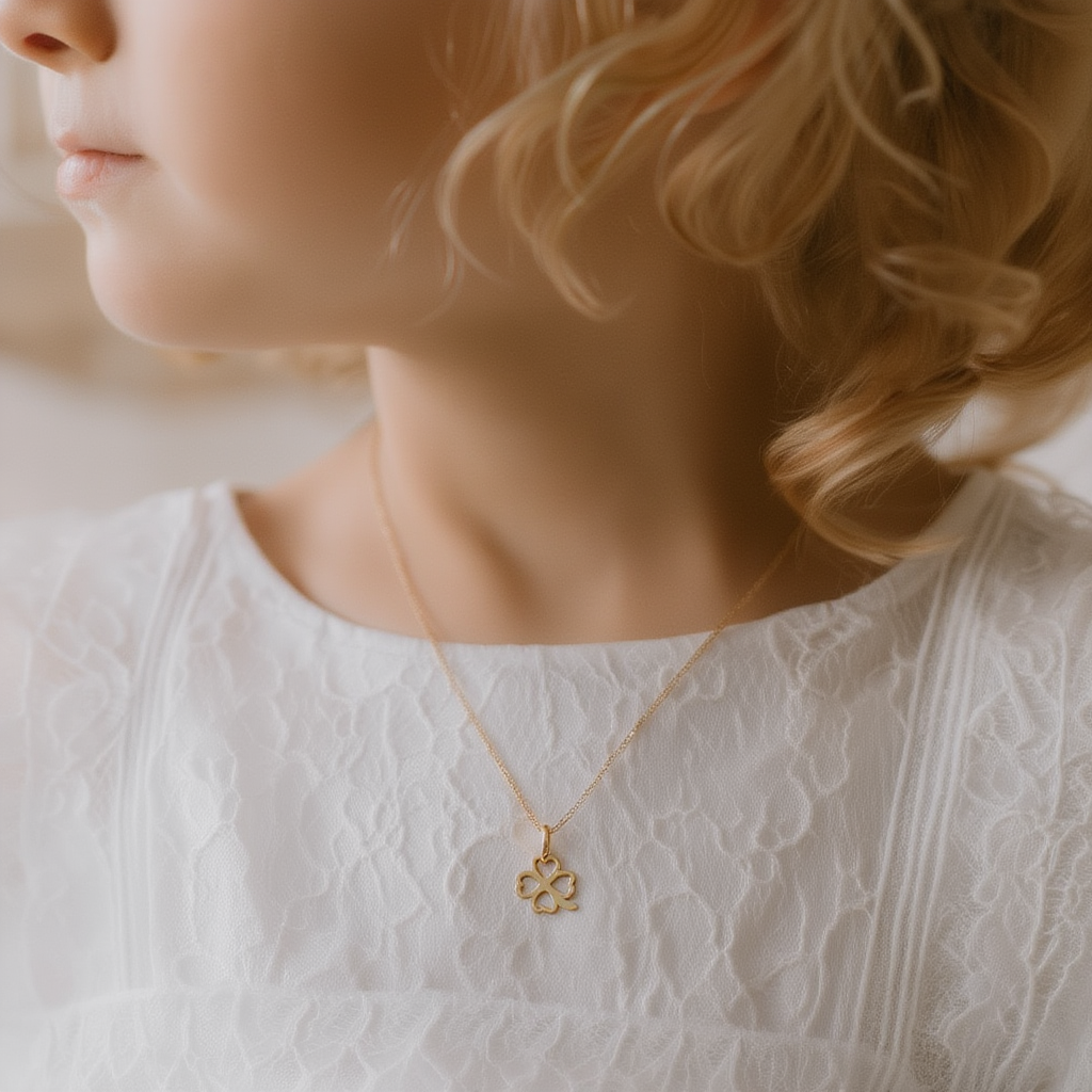 Fio em Ouro de 19kl com Trevo Recortado