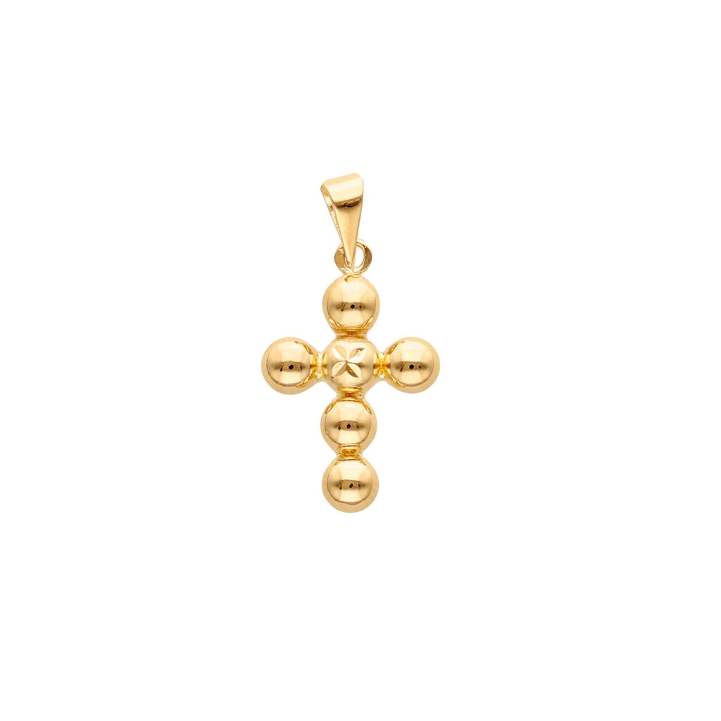 Cruz em Ouro com Bolinhas (2cm) Loja do Ouro