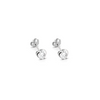 Brincos Mini em Prata com Zircão Coração (4mm)