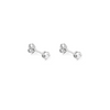 Brincos Mini em Prata com Zircão (4mm)