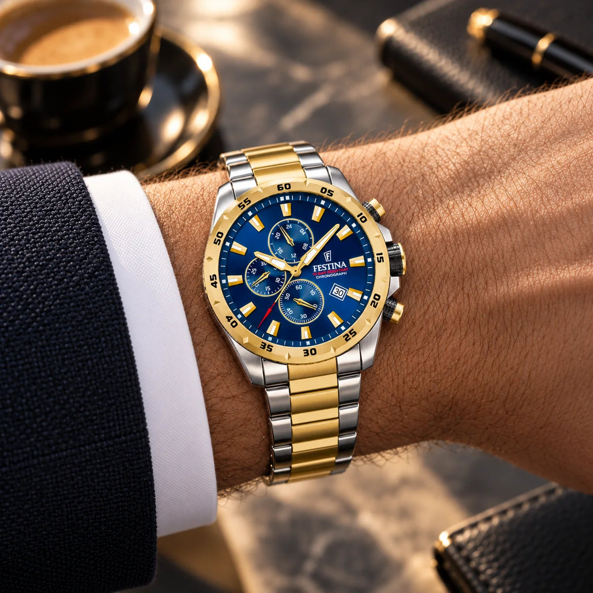 Relógio Timeless Chronograph Bicolor para Homem