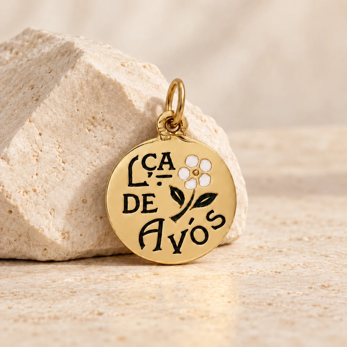 Medalha Lembrança de Avós em Ouro 19kl (1.07cm)