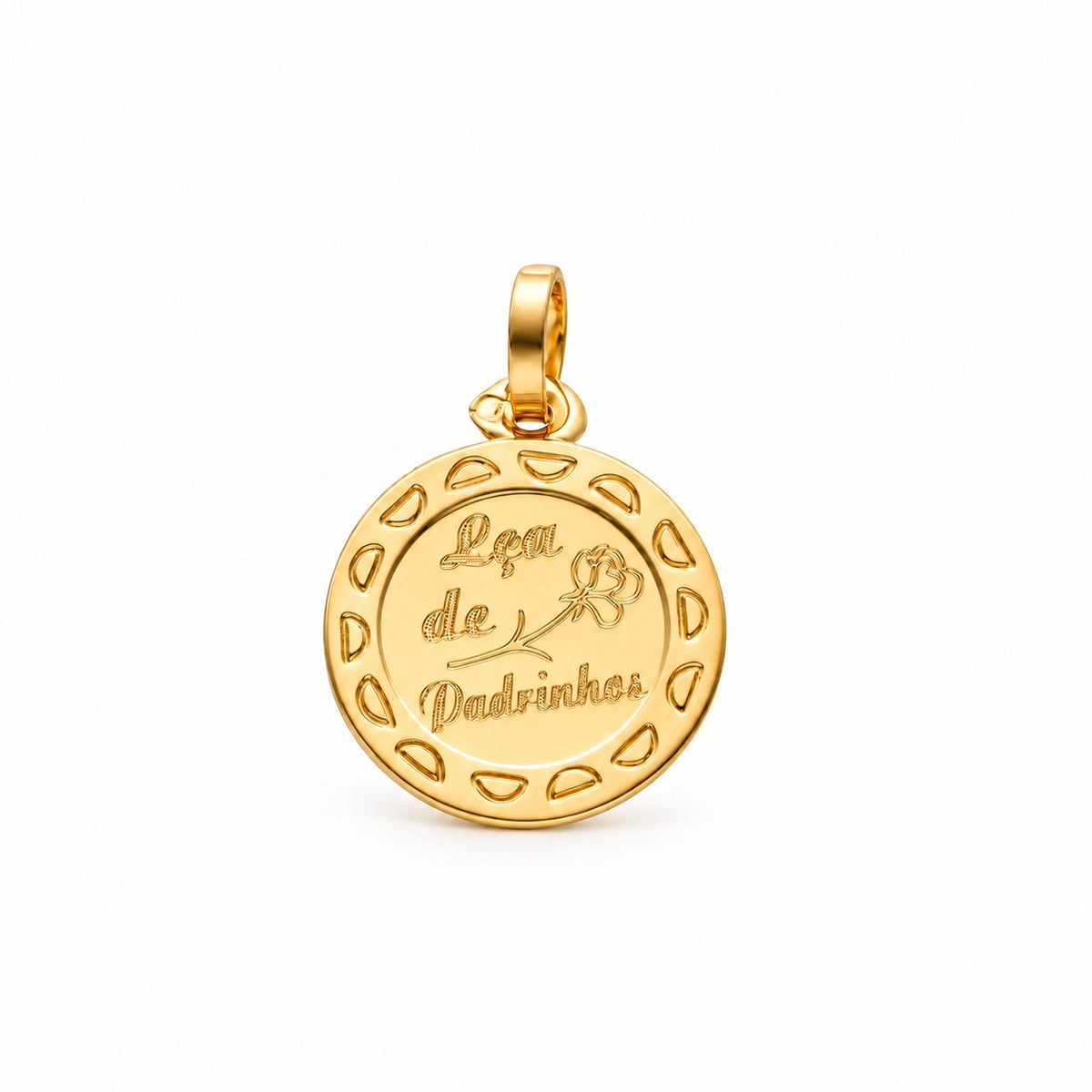 Medalha Lembrança de Padrinhos em Ouro 19kl (1.45cm)