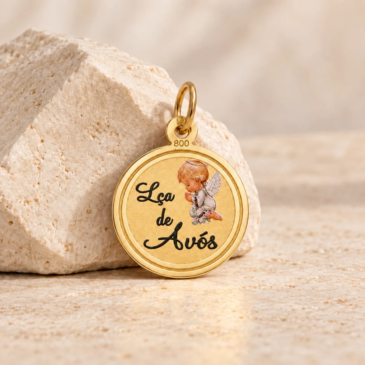 Medalha Lembrança de Avós em Ouro 19kl (1.17cm)