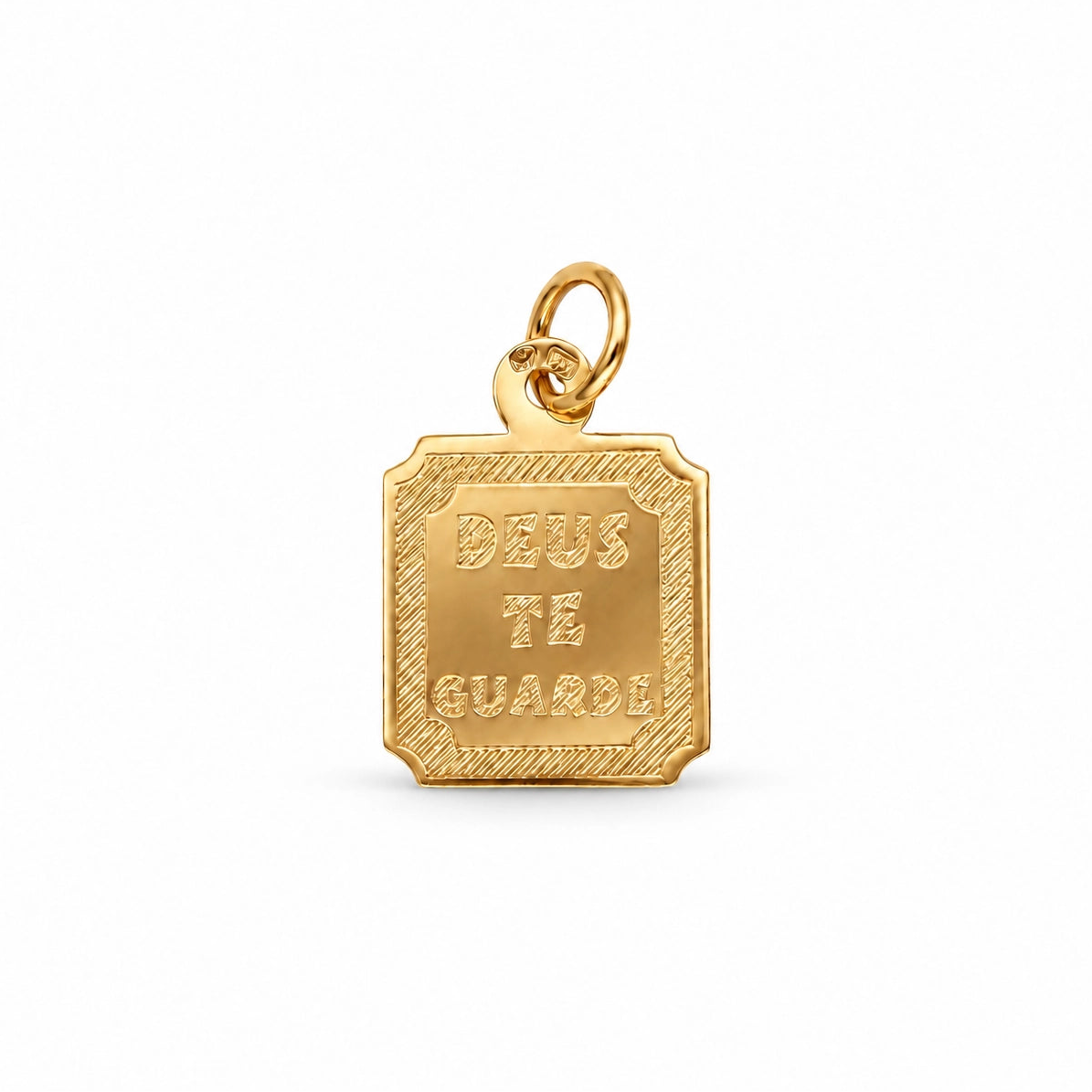Medalha Deus Te Guie em Ouro 19kl (1.08cm)