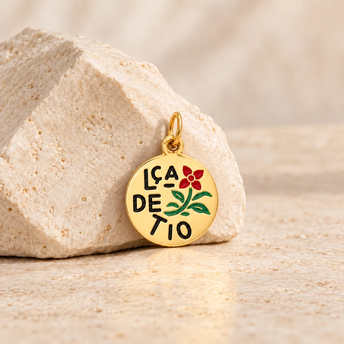 Medalha Lembrança de Tio em Ouro 19kl (0.9cm)