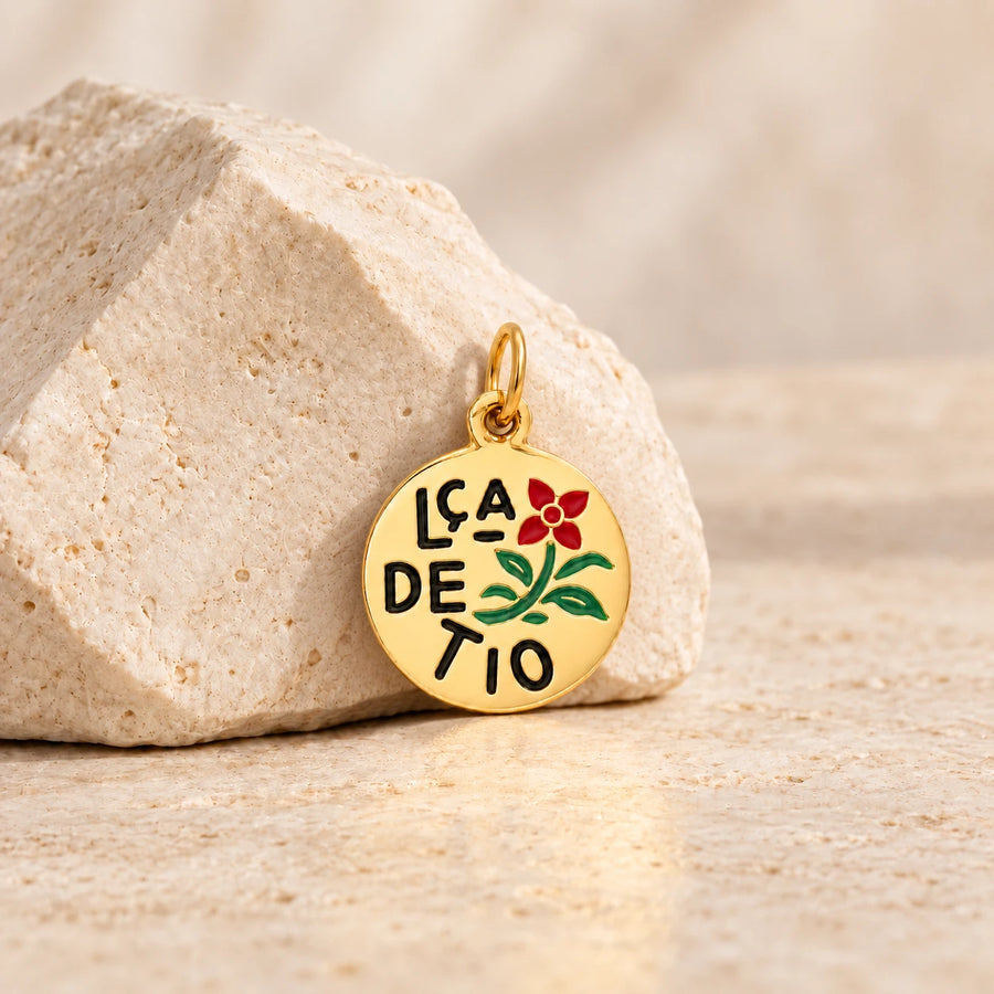 Medalha Lembrança de Tio em Ouro 19kl (0.9cm)