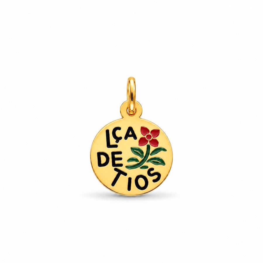 Medalha Lembrança de Tios em Ouro 19kl (0.9cm)