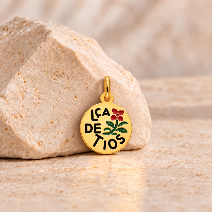 Medalha Lembrança de Tios em Ouro 19kl (0.9cm)