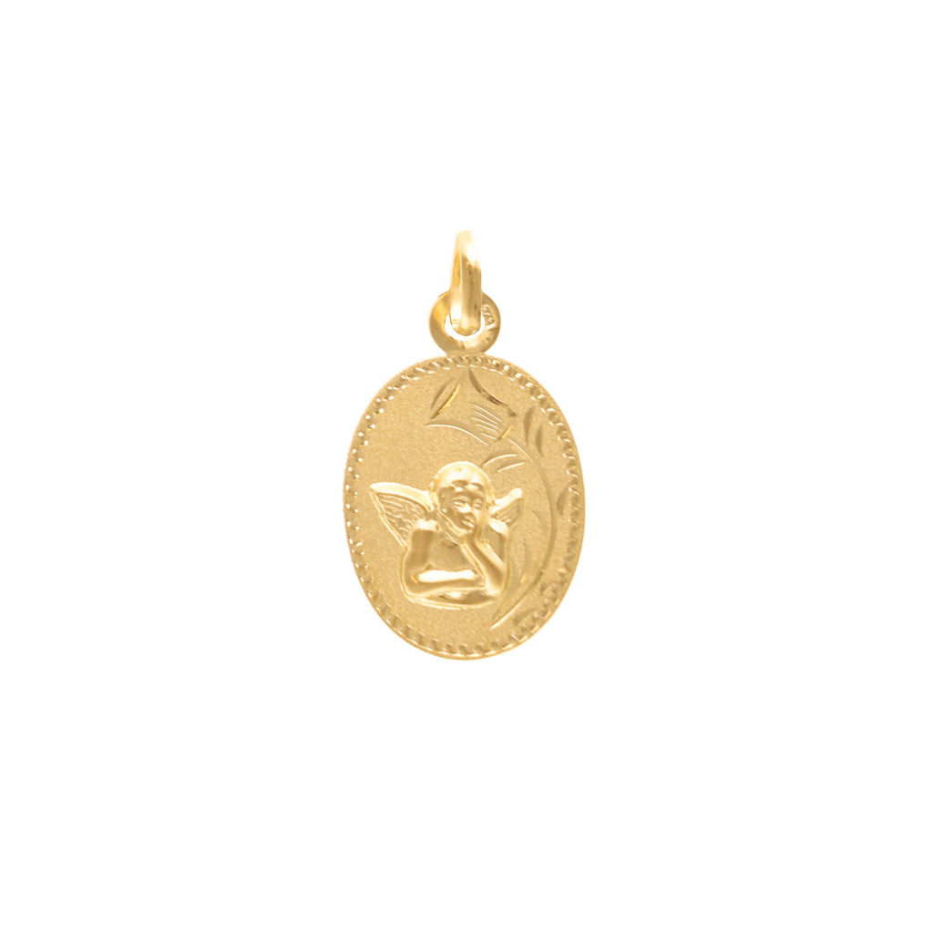 Medalha Anjo da Guarda Oval em Ouro Loja do Ouro