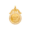 Medalha Dola em Ouro com Motivos Florais Loja do Ouro