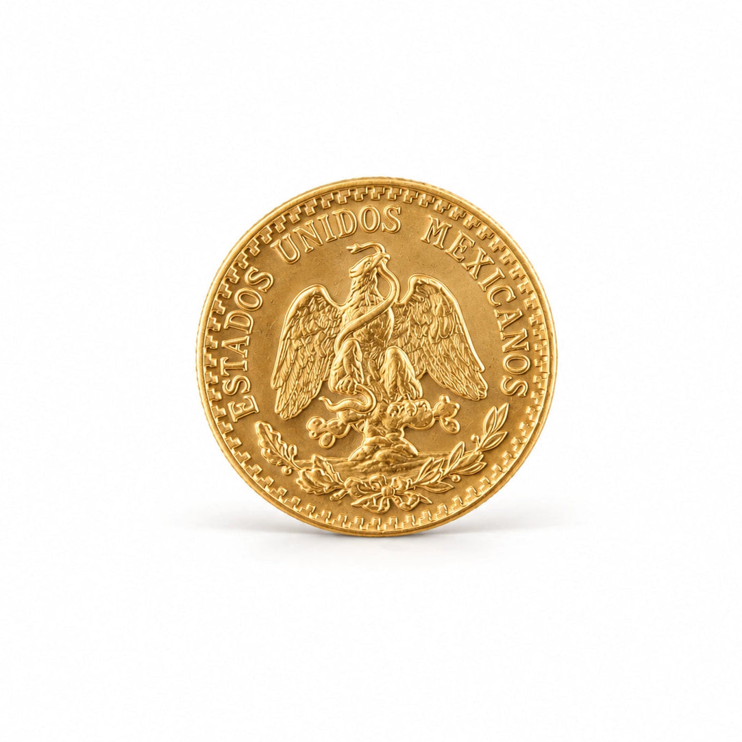 Moeda de 2 Pesos Mexicanos, em Ouro