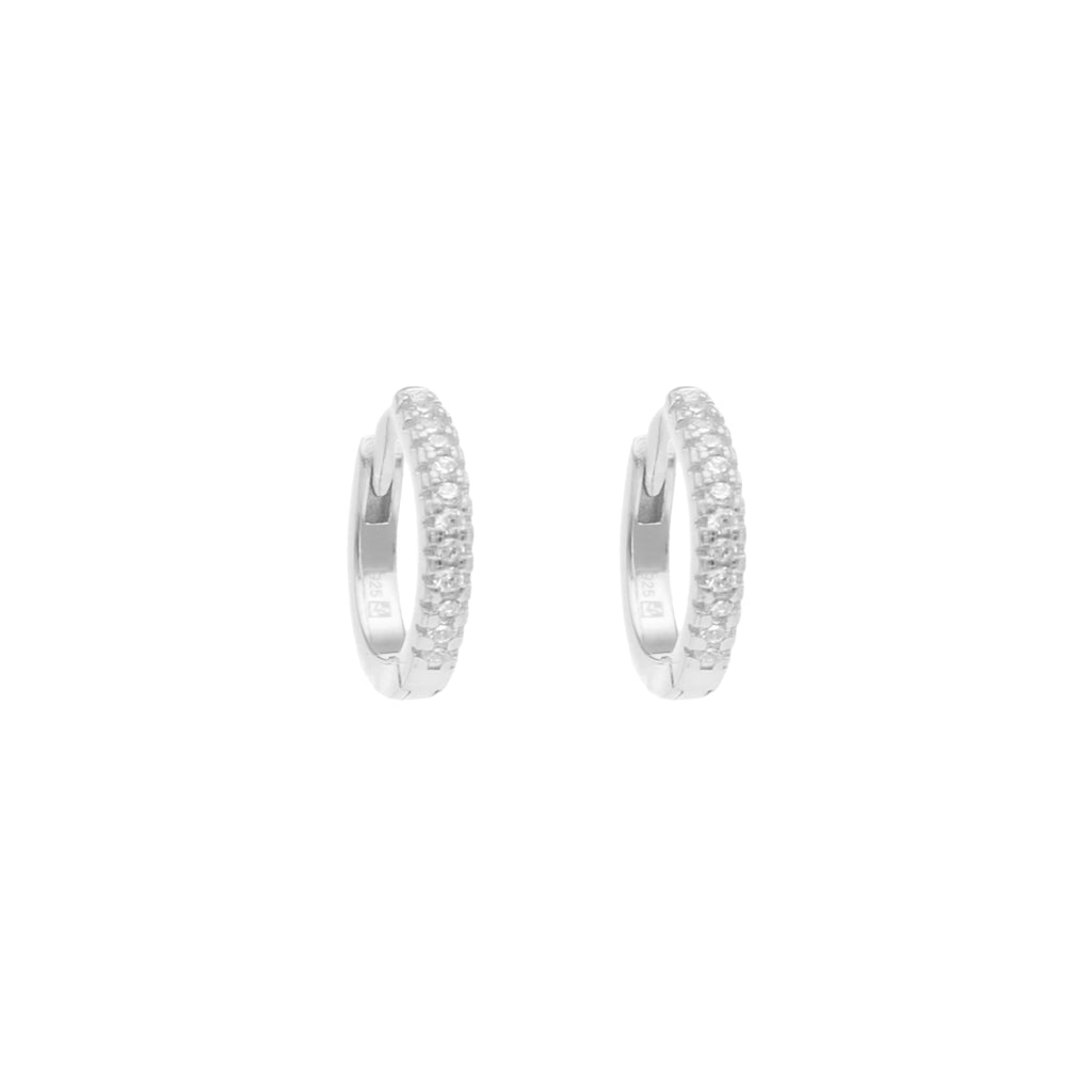 Argolas em Prata com Zircónias (1.4cm)