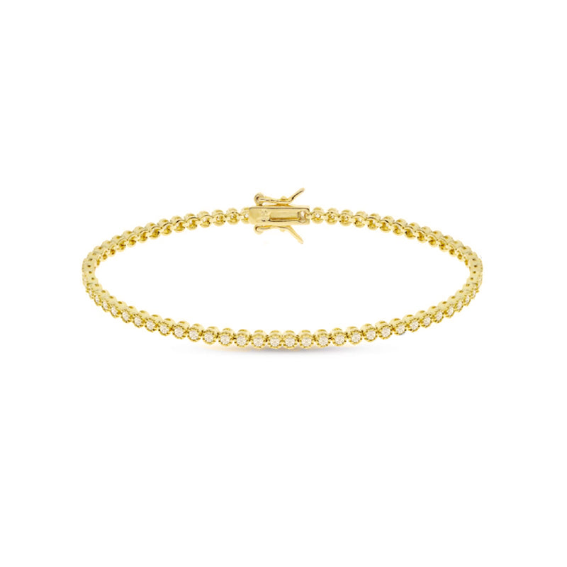 Pulseira Riviera em Prata Dourada com Zircónias