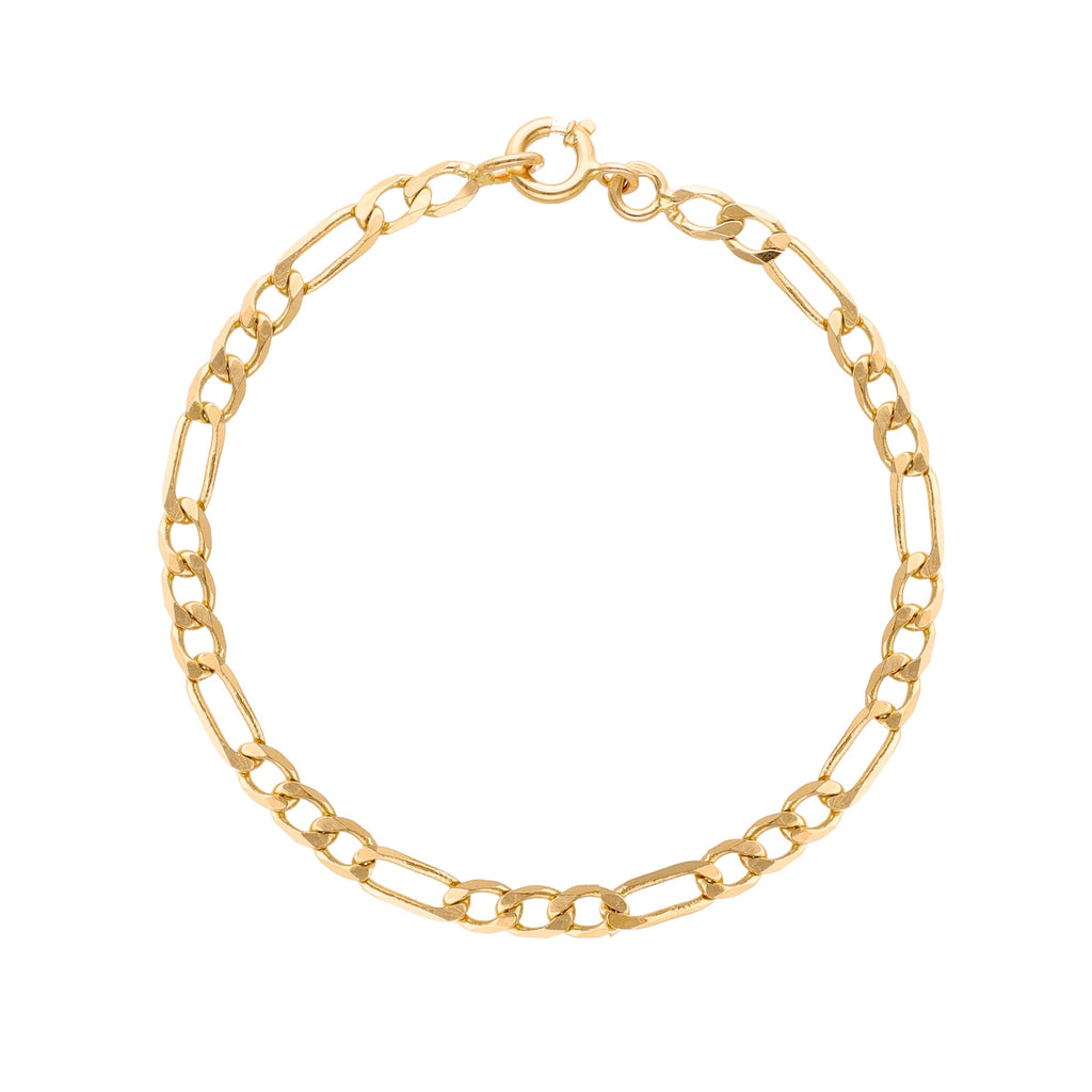 Pulseira Malha 3x1 em Ouro (17cm) Loja do Ouro