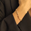 Pulseira Malha 3x1 em Ouro (21cm) Loja do Ouro