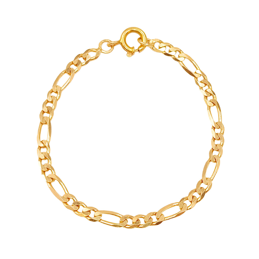Pulseira Malha 3x1 em Ouro (21cm) Loja do Ouro