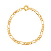 Pulseira Malha 3x1 em Ouro (21cm) Loja do Ouro