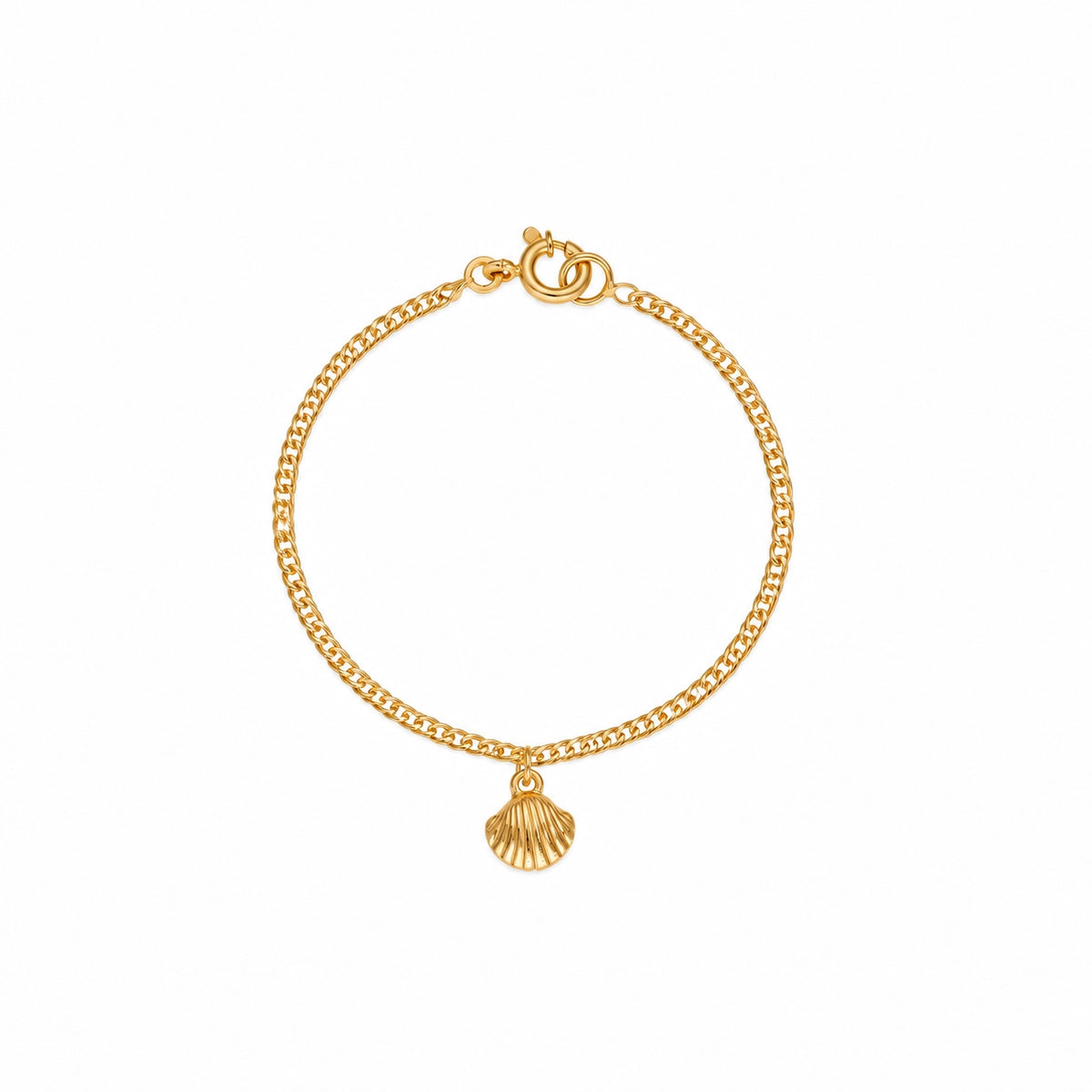 Pulseira de Criança em Ouro 19kl com Concha (12.3cm)