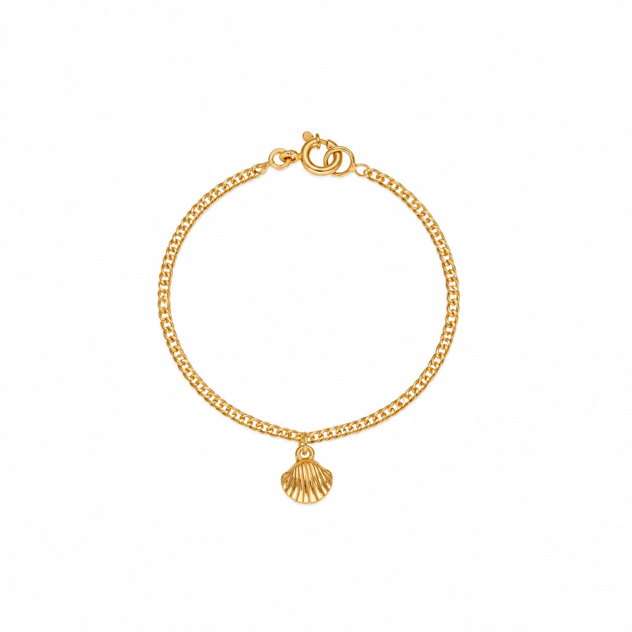 Pulseira de Criança em Ouro 19kl com Concha (12.3cm)