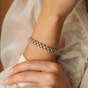 Pulseira Bracelete Bicolor em Ouro de 19kl (19cm)