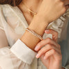 Pulseira em Ouro 19kl com Elos Entrelaçados (18cm)