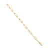 Pulseira em Ouro Branco e Amarelo com Traves (19cm)